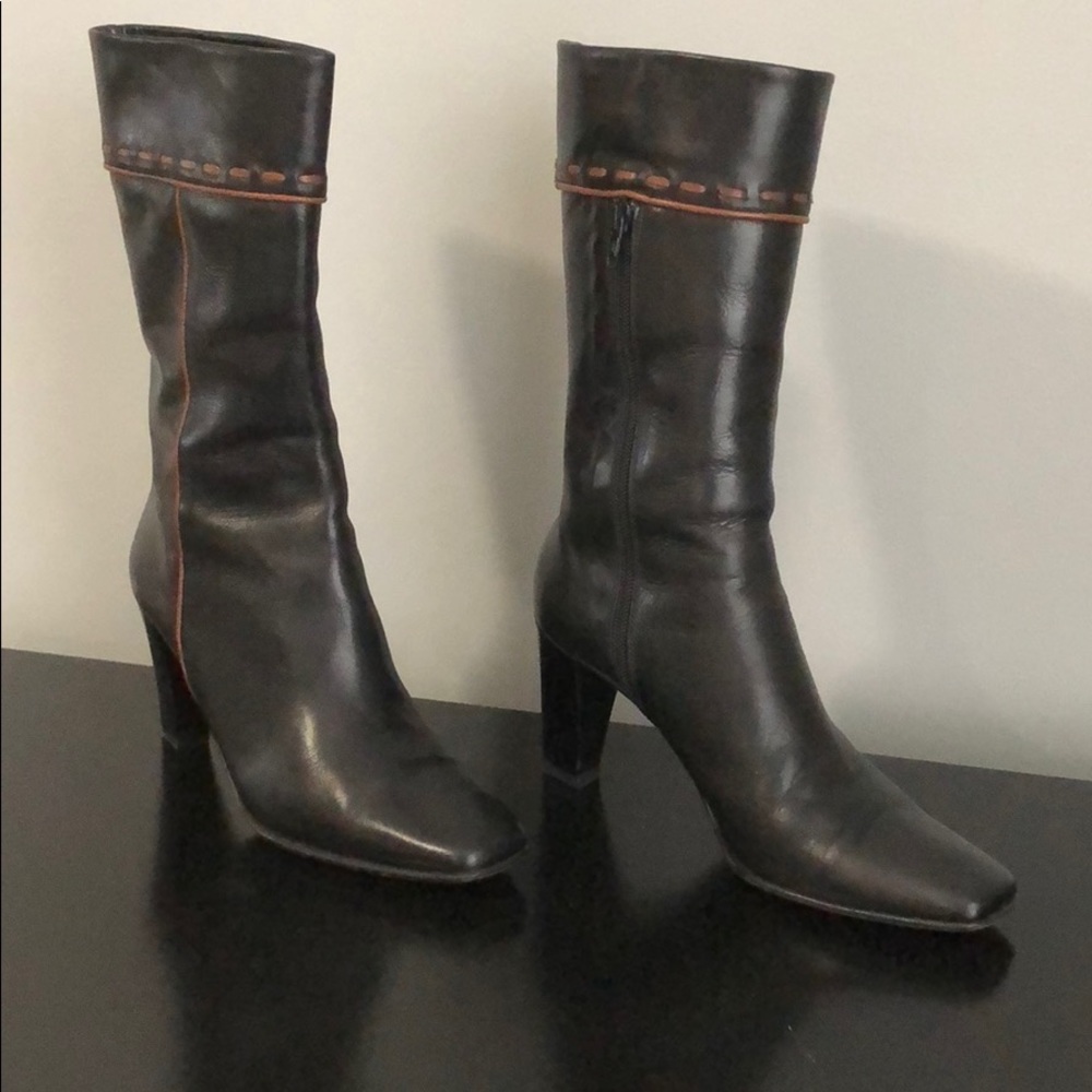 Amalfi Black leather boots